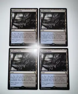 4x Polluted Delta Khans Of Tarkir NM Magic The Gathering MTG Playset - Image 1