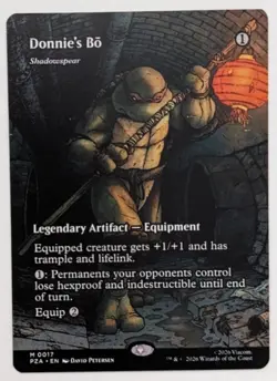 Magic MTG Donnie's Bo Shadowspear Borderless Teenage Mutant Ninja Turtles 17 - Image 1
