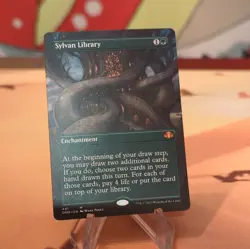 Magic: The Gathering Sylvan Library Borderless Mythic Dominaria 441 English - Image 1