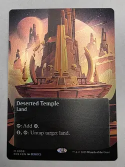 MTG Magic Deserted Temple 0056 (Borderless) Edge of Eternities: Stellar Foil - Image 1