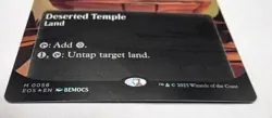 MTG Magic Deserted Temple 0056 (Borderless) Edge of Eternities: Stellar Foil - Image 2
