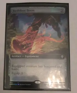 1x Swiftfoot Boots - Foil - Extended Art Near Mint MTG Magic - Kid Icarus - - Image 2