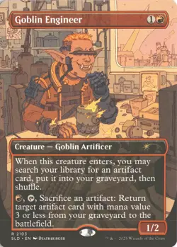 MTG Goblin Engineer (2103) *Non-Foil* Borderless Secret Lair: Deathburger MT/NM - Image 1