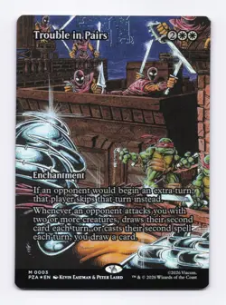 Trouble in Pairs (Borderless Foil) 03 (M) MTG Teenage Mutant Ninja Turtles (PZA) - Image 1