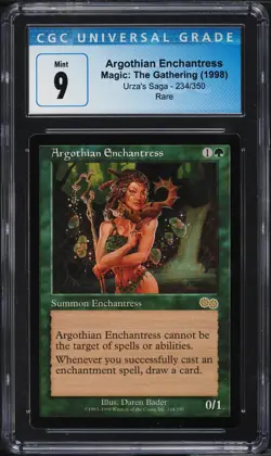 1998 MAGIC THE GATHERING MTG URZA'S SAGA ARGOTHIAN ENCHANTRESS #234 CGC 9 MINT💎 - Image 1