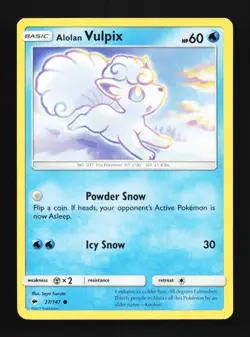 Alolan Vulpix 27/147 LP Burning Shadows English Pokemon Card TCG - Image 1