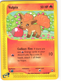 Vulpix Common Pokemon TCG Aquapolis 116/147 MP - Image 1