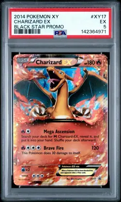 2014 POKEMON XY BLACK STAR PROMO #XY17 CHARIZARD EX PSA 5 - Image 1