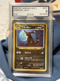 Umbreon Pokemon Card Japanese No.197 2000 Neo 2 Vintage Holo - Image 1