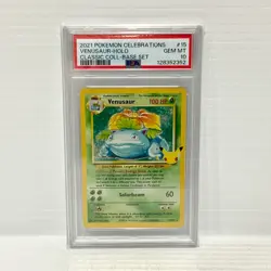 PSA 10 Venusaur 15/102 - Celebrations Classic Collection - Graded Pokemon Card - Image 1
