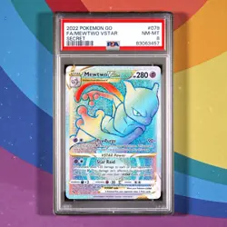 ✨ PSA 8 NM-MINT ✨2022 POKEMON GO MEWTWO VSTAR #079 FULL ART SECRET - Image 1