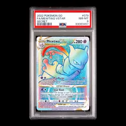 ✨ PSA 8 NM-MINT ✨2022 POKEMON GO MEWTWO VSTAR #079 FULL ART SECRET - Image 2