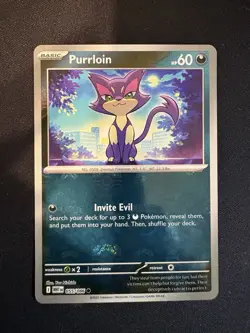 Pokemon TCG Purrloin 055/086 Master Ball Pattern Black Bolt White Flare EN NM - Image 1