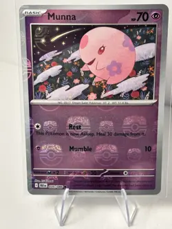 2025 Pokemon Scarlet & Violet Black Bolt 035/086 Munna Master Ball Reverse Holo - Image 1