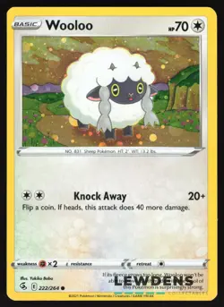 Wooloo - 222/264 - Cosmos Holo Promo - Fusion Strike - Pokemon Card - LP - Image 1