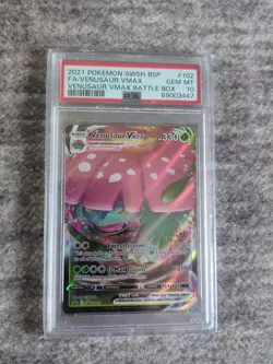 Pokemon Venusaur VMAX SWSH102 Battle Box Black Star Promo Card PSA 10 - Image 1
