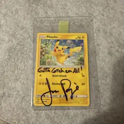 JASON PAIGE AUTOGRAPH/SIGNED Pikachu Hidden Fates 19/68 Common Pokemon TCG - Image 3