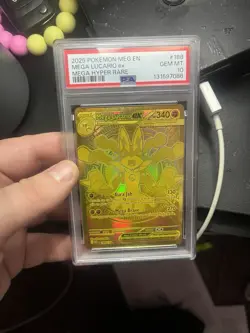 PSA 10 Mega Lucario ex #188 Gold Hyper Rare 2025 Pokemon Mega Evolution GEM MINT - Image 1