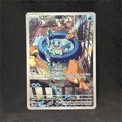 Pokemon Squirtle Illustration Rare SV07: Stellar Crown 148/142 Full Art 60 HP - Image 1