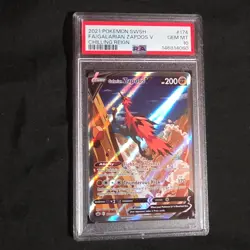 Pokemon Galarian Zapdos V Full Art Holo 174/198 Chilling Reign PSA 10 Ultra Rare - Image 1