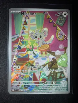 2024 POKEMON TEF EN-TEMPORAL FORCES ILLUSTRATION RARE #182 MINCCINO - Image 1