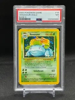 2000 Pokemon Game Base II Venusaur-Holo 18/130 PSA 7 - Image 1
