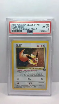 Eevee Promo #11 2000 Pokemon Black Star PSA 8 - Image 1