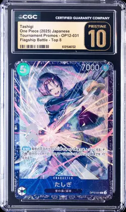 2025 ONE PIECE JPN FLAGSHIP BATTLE TOP 8 #OP12-031 TASHIGI CGC 10 PRISTINE - Image 1