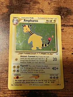 Ampharos 1/64 Pokemon Neo Revelation Holo Rare HP Card - Image 2