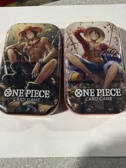Bandai Namco One Piece Card Game Tin Pack Set Vol.2 Booster 2 Kits Luffy & Ace - Image 1