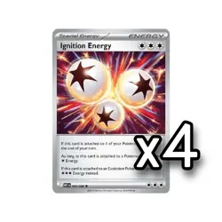 4x Ignition Energy 086/086 White Flare English Pokemon Card Non Foil x4 - Image 1