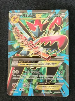 Pokemon TCG XY Breakpoint Ultra Rare M Scizor EX Full Art Holo Card 120/122 - Image 1