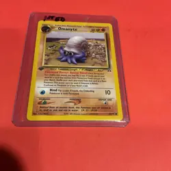 Pokemon Card 1st Edition Neo Discovery Omanyte 60/75 WOTC - Image 1