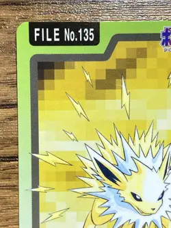 Pokemon Carddass Card Jolteon File No.135 Bandai Pocket Monsters 1997 - Image 3