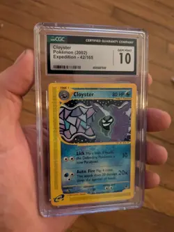 (POP 17) CGC 10 GEM MINT Pokemon Expedition Base Set 42/165 Cloyster Card - Image 1