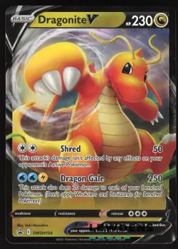 Dragonite V - SWSH154 - Ultra Rare - SWSH Black Star Promo - Pokemon Card - LP - Image 1