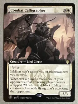 MTG / Combat Calligrapher / C21 / #341 / Regular (Extended Art) / Rare / NM - Image 1