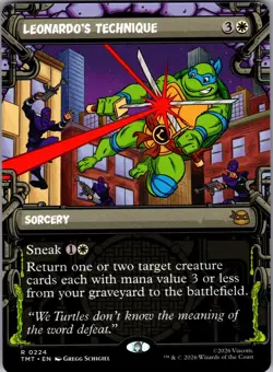 Leonardo's Technique - Showcase TMNT NM MTG - Image 1