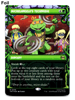 Michelangelo's Technique (Showcase) - FOIL - MTG: Teenage Mutant Ninja Turtles - Image 1