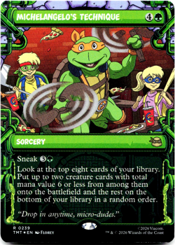 Michelangelo's Technique (Showcase) - FOIL - MTG: Teenage Mutant Ninja Turtles - Image 2