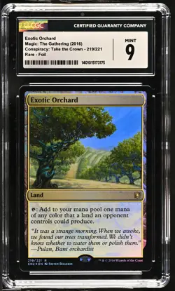 EXOTIC ORCHARD Conspiracy Take the Crown Foil Rare CGC 9 MTG [Nostalgium] - Image 1