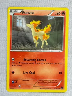 Ponyta 16/114 Common Steam Siege Pokemon Near Mint - Image 1