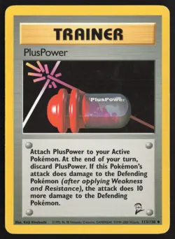Pokemon TCG | PlusPower 113/130 | Uncommon | Base Set 2 | Moderately Played - Image 2