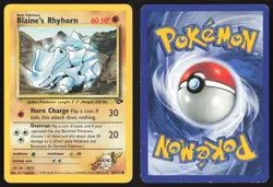 Pokemon TCG | Blaine's Rhyhorn 65/132 | Common | Gym Challenge | MP - Image 1