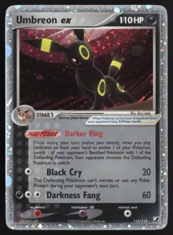 Pokemon TCG | Umbreon ex 112/115 | Unseen Forces Holo Rare EX | MP - Image 2