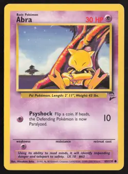 Pokemon TCG | Abra 65/130 | Common | Base Set 2 | Moderately Played - Image 2