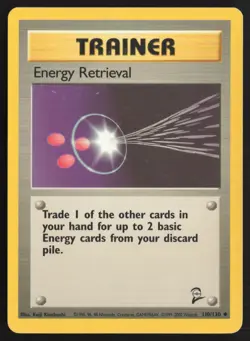 Pokemon TCG | Energy Retrieval 110/130 | Uncommon | Base Set 2 | MP - Image 2