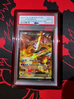 2016 POKEMON XY BLACK STAR PROMO #XY121 FULL ART/CHARIZARD EX PSA 10 - Image 1