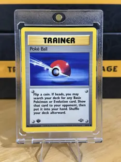 Poke Ball 64/64 - 1st Edition Jungle Common Vintage Pokemon Card 1999 WOTC - LP - Image 1