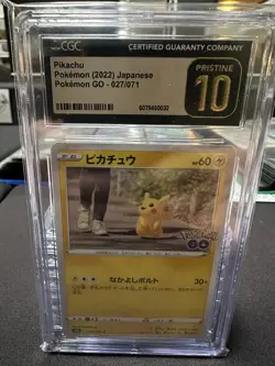 ⚡⚡ CGC 10 Pristine Pikachu 027/071 Pokemon Go Jpn Pokemon - Image 1